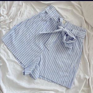 Zara stripped Belted shorts Preloved